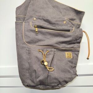 Gray Crossbody Utility Bag